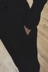 BASERANGE Loose Fit Sports Pants Made in Portugal BAS-FSP-HEI Black Italian Wool FSP